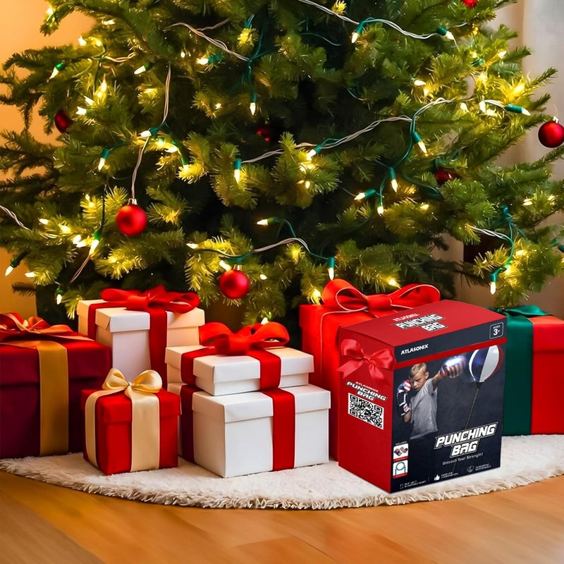 Atlasonix Punching Bag for Kids 8-12 | Kids Punching Bag with Gloves, Boxing Set with Gloves - Fun Karate Ninja Games - Birthday for Boys & Girls - Indoor Outdoor Boxing Equipment - Image 2